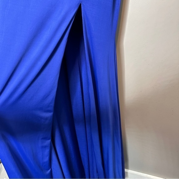 Macduggal Cassandra Stone Royal Blue cutout back formal maxi dress - Picture 7 of 16